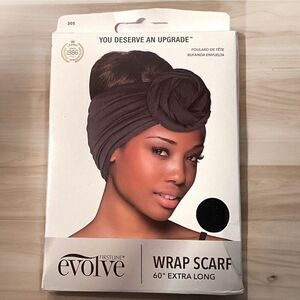 Firstline Evolve Essential Wrap Scarf Black color 60" extra long, NEW